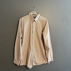 Eddie Bauer Plaid Check Button Down Shirt Size LT